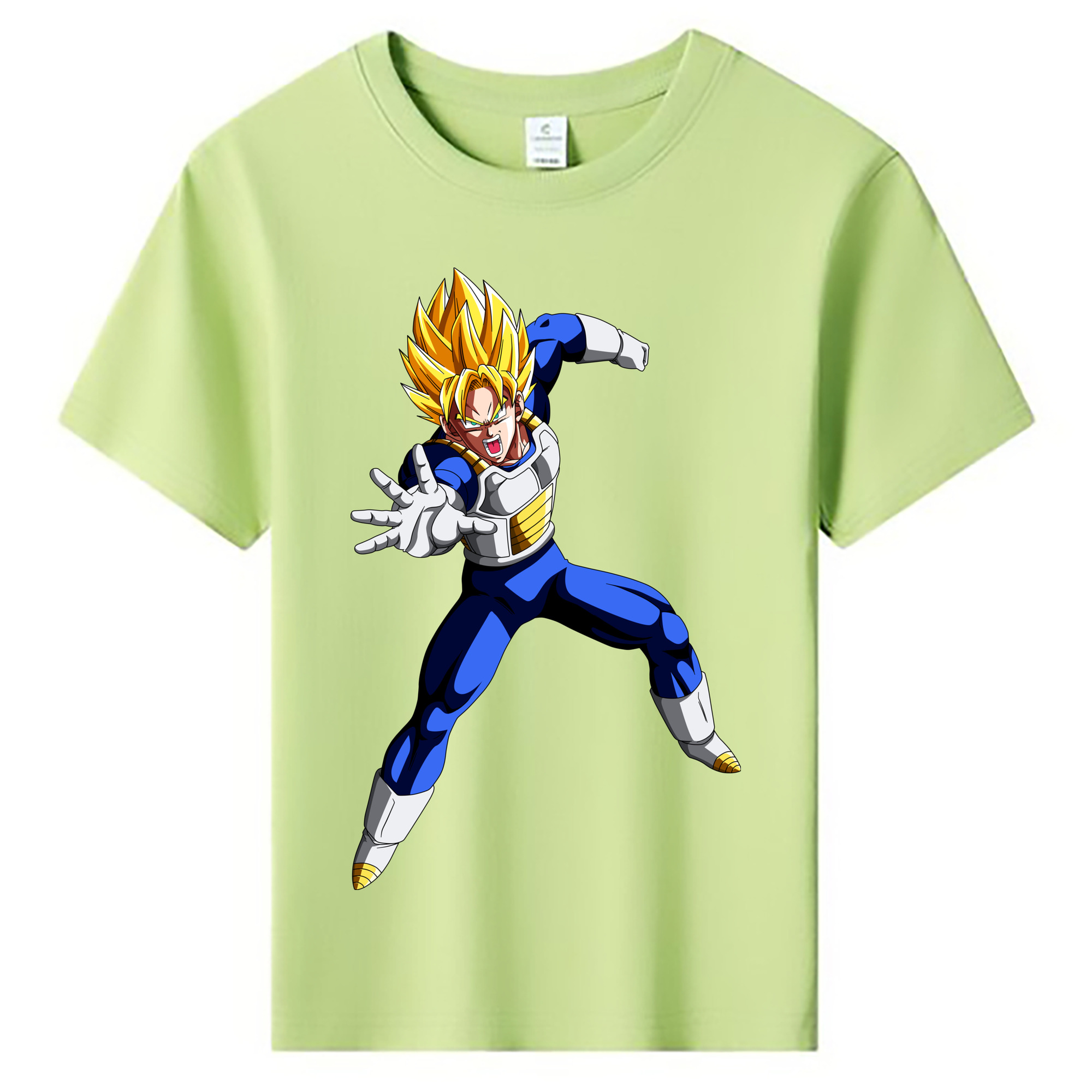 （画像用） ドラゴンボール ベジータ四世（Bejīta Yonsei）DRAGON BALL Vegeta IV 綿100％キッズTシャツ（フロントプリント）